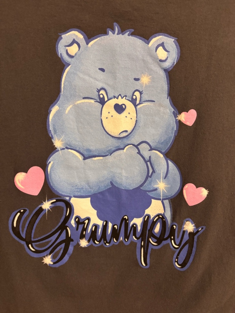 Care Bear Grumpy Graphic Charcoal Grey T-shirt - Picture 3 of 5